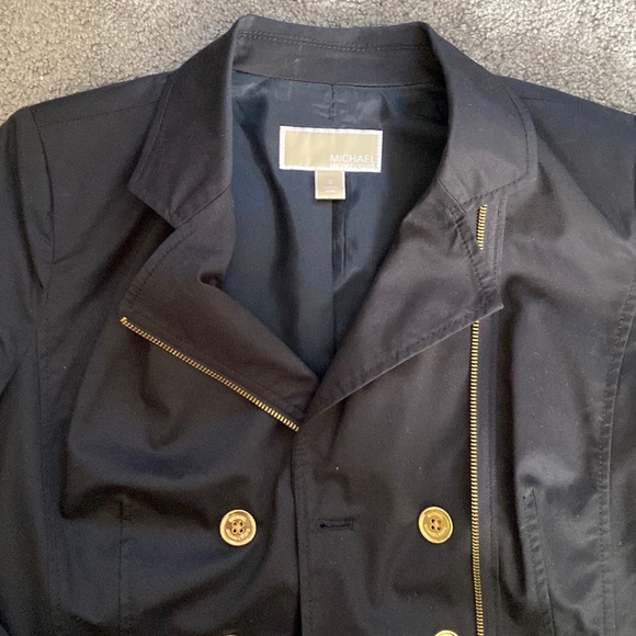 Michael Michael Kors Double breasted zip up cotton Blazer with Gold detailing - Picture 1 of 5